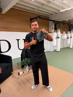 WE got one of gurusalems strongest fighters to pose with THE beanie